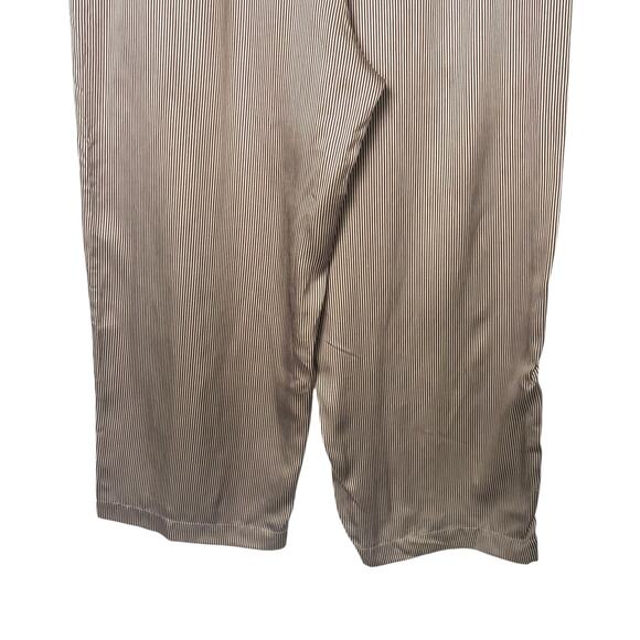 Eileen Fisher Women’s Silk Wide Leg Crop Pants Brown Stripe Petite Large - Picture 6 of 15